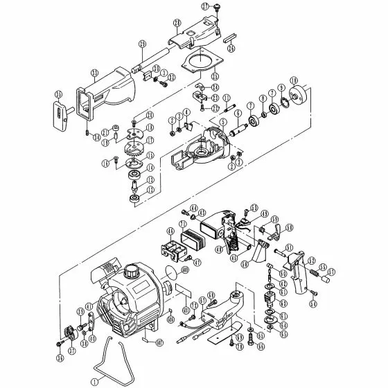 Ryobi EJ101 Spare Parts List Type: 1000018273